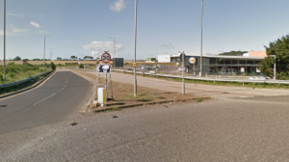 <p>Take the next exit to the new Honeywood Trade Park – you should have Lidl on your right.</p>