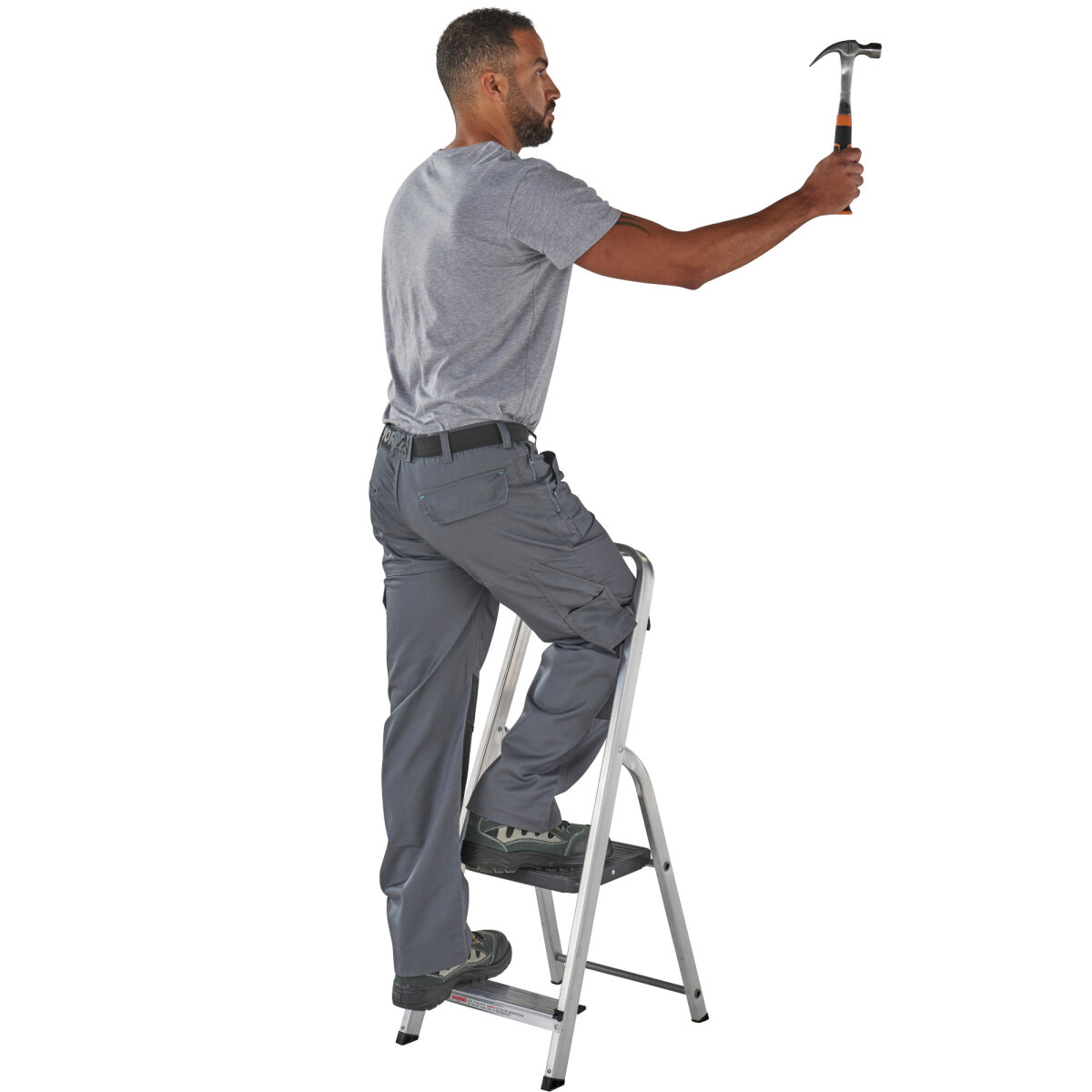 Werner High Handrail Stepladder 2 tread