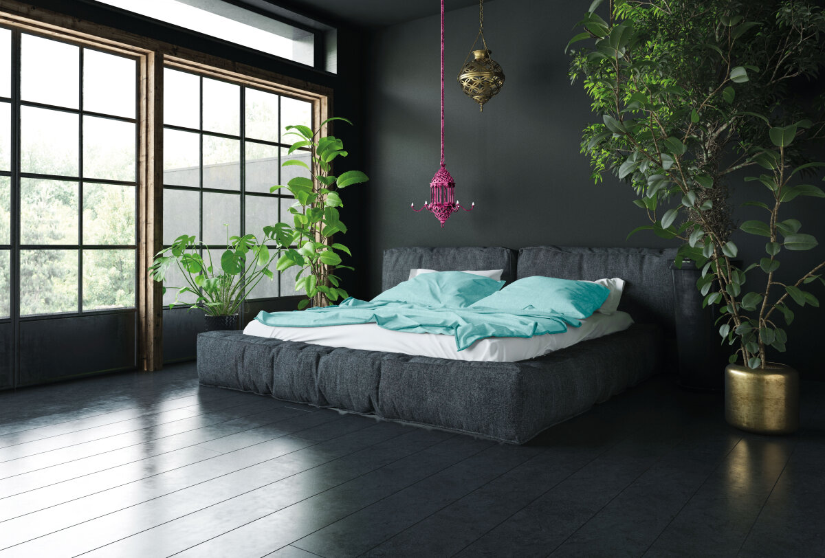 Whitby Jet (PPG1001-7), Raspberry Cocktail (PPG17-11) and Aqua Fiesta (PPG1147-4)