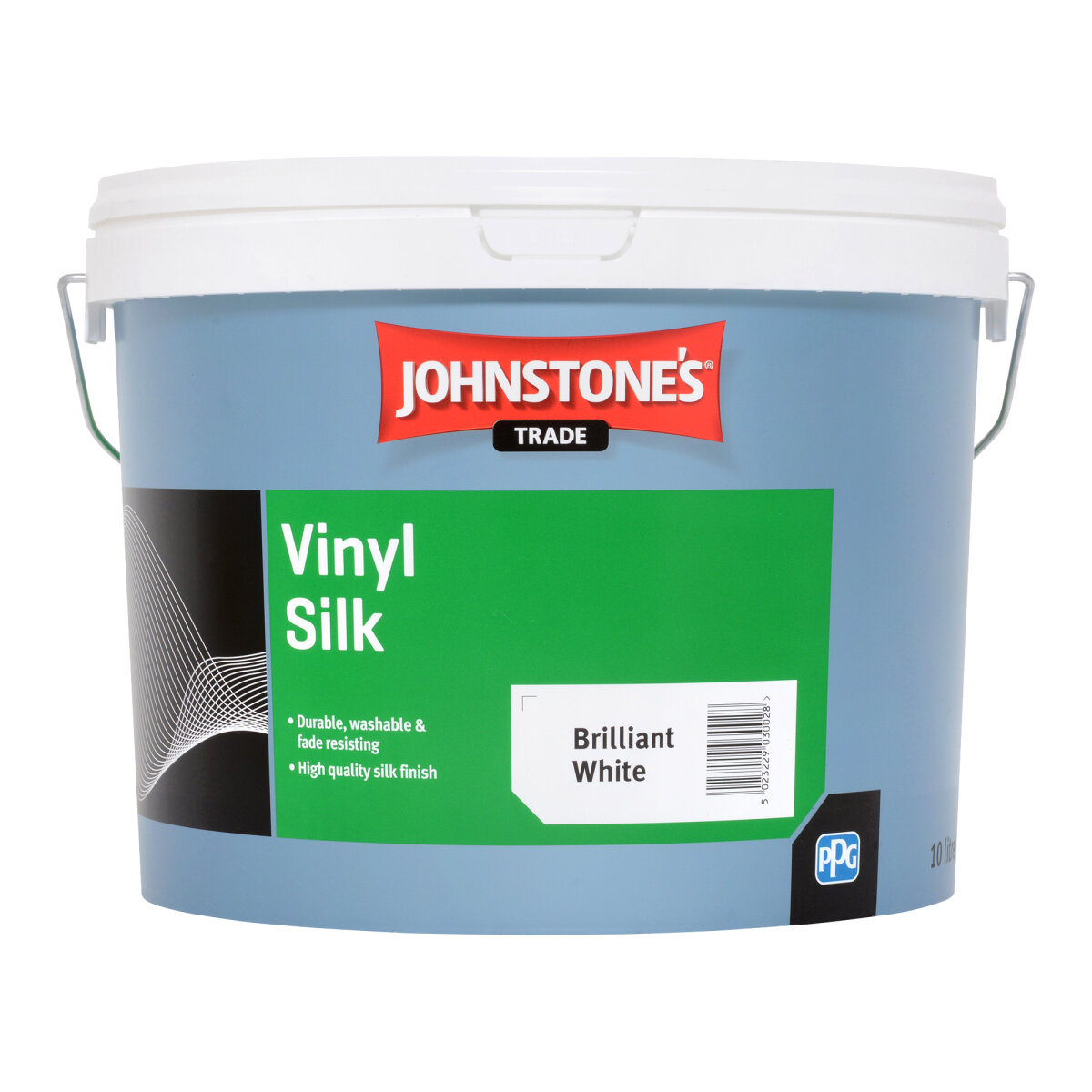 Johnstones Trade Vinyl Silk Brilliant White 10L