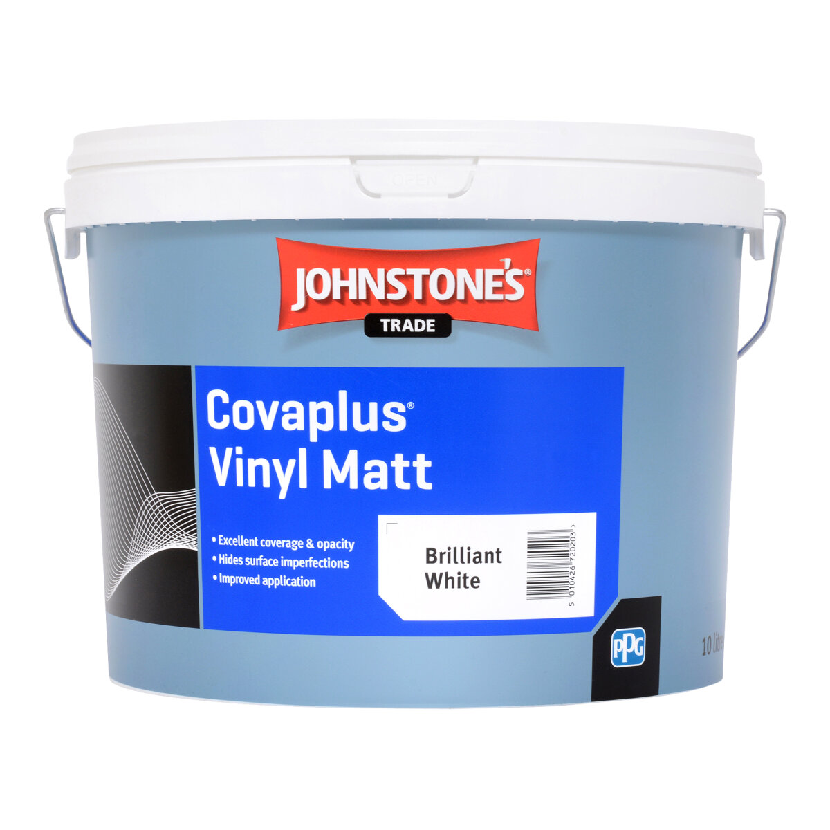 Johnstones Trade Covaplus Vinyl Matt Brilliant White 10L