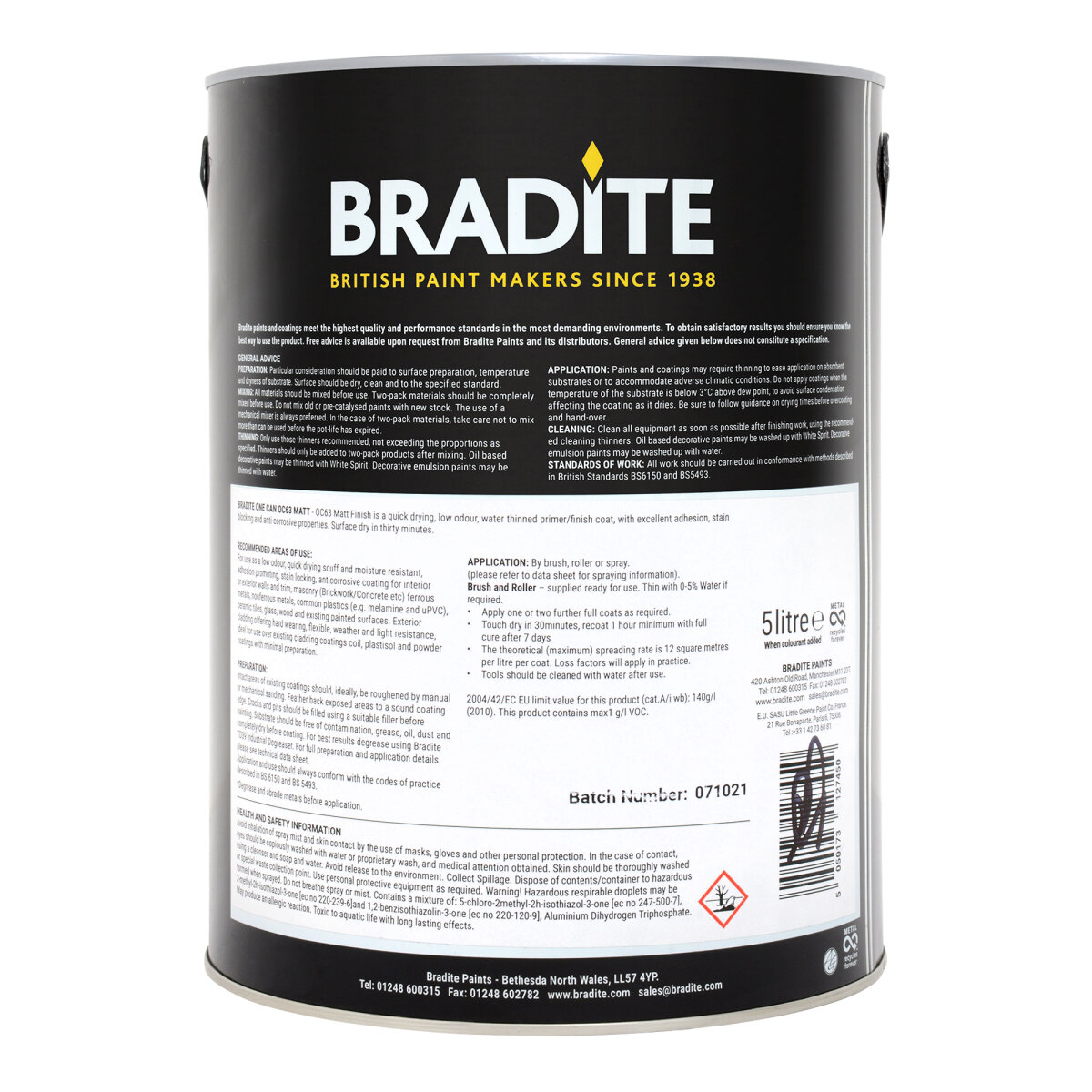 Bradite One Can OC63 Matt White BL0395005F-A