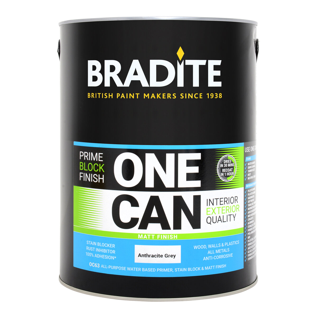 Bradite One Can OC63 Matt Anthracite Grey BL0395010F