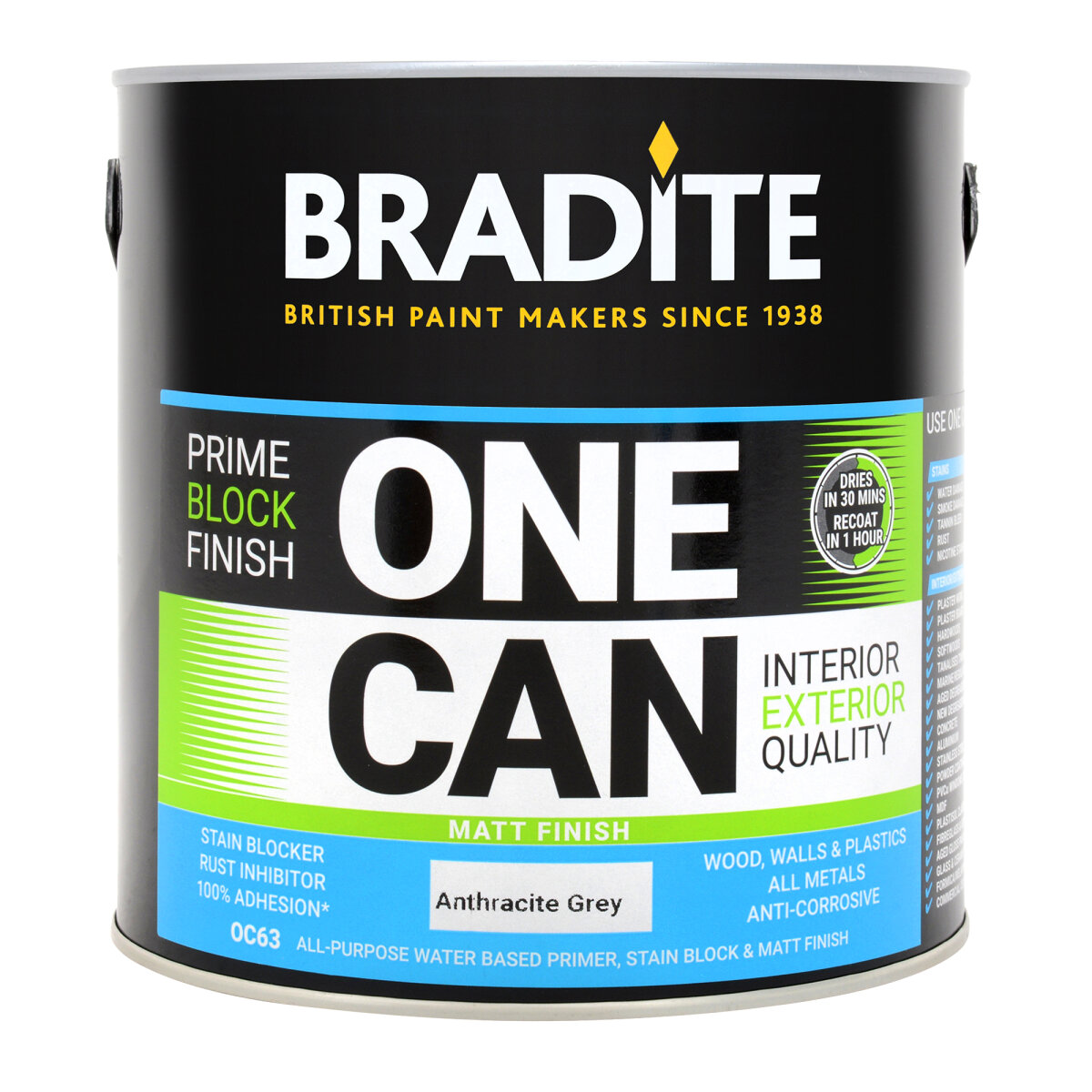 Bradite One Can OC63 Matt Anthracite Grey BL0395010J