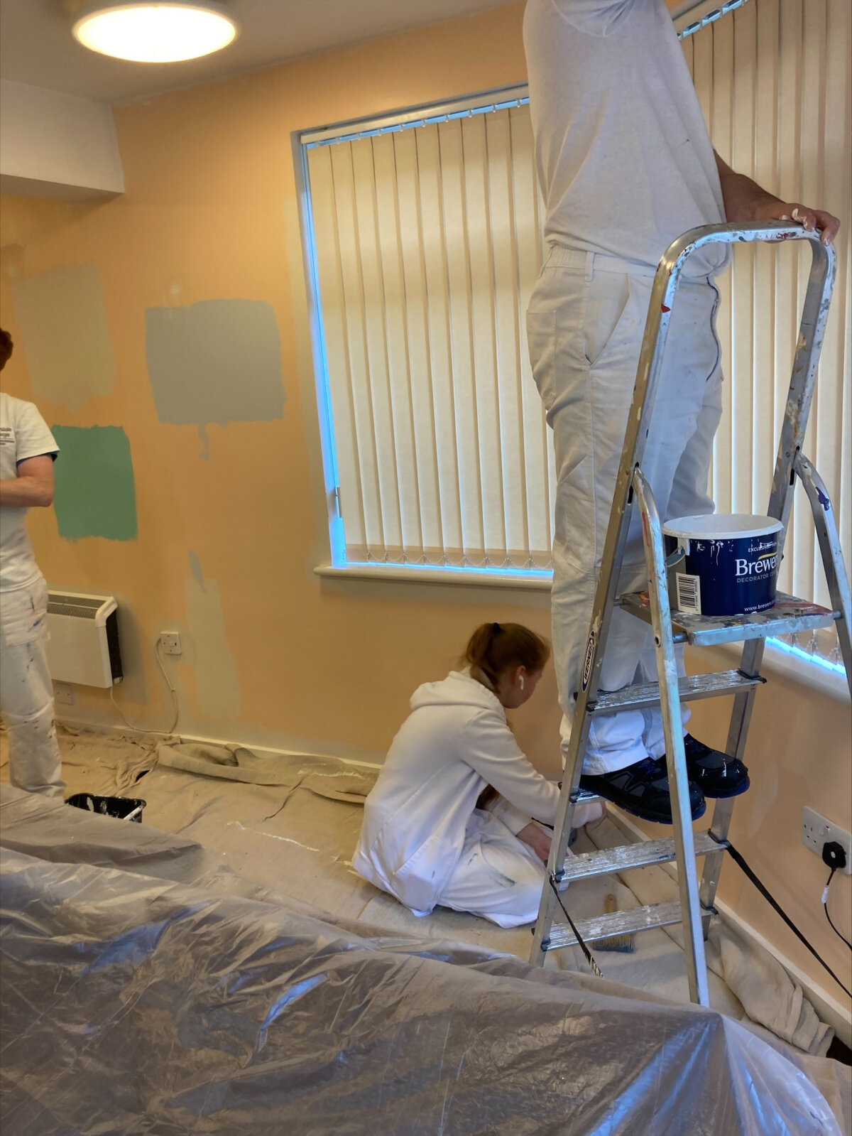 Riverside College Students Decorating Halton Women's Centre