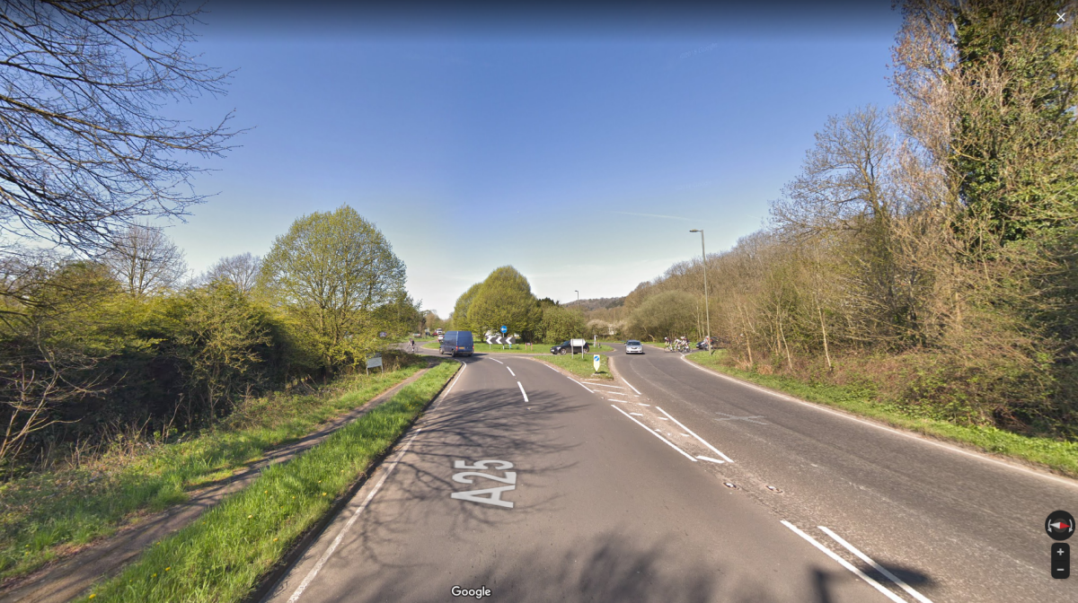 At the roundabout, take the 2nd exit and stay on Reigate Rd/A25, at Deepdene Roundabout, take the 2nd exit and continue to follow A25. Brewers Dorking will be on the right