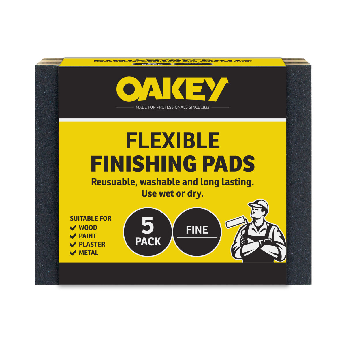 Oakey 5 Flexible Finishing Pads Fine