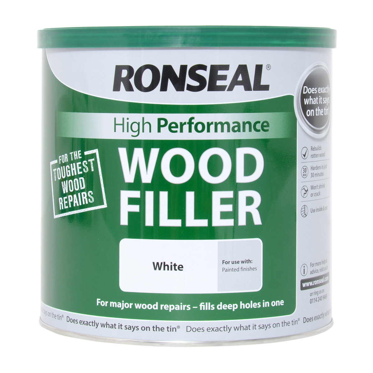 Ronseal High Performance Wood Filler White 3.75KG