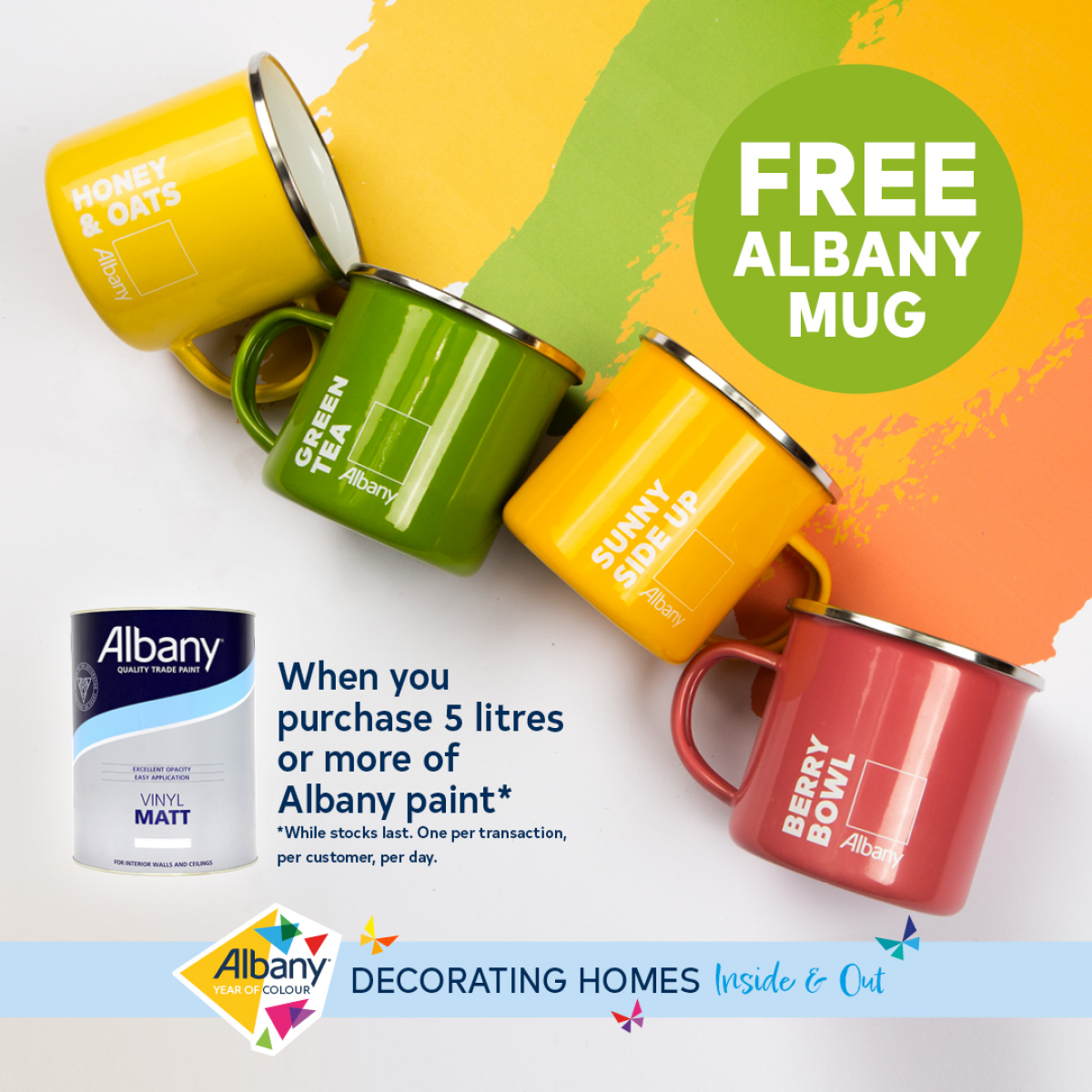 Breakfast Brights Enamel Mugs