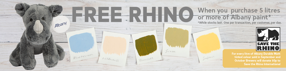 Help Brewers Save the Rhino in Our Latest Promotion with Albany Paint