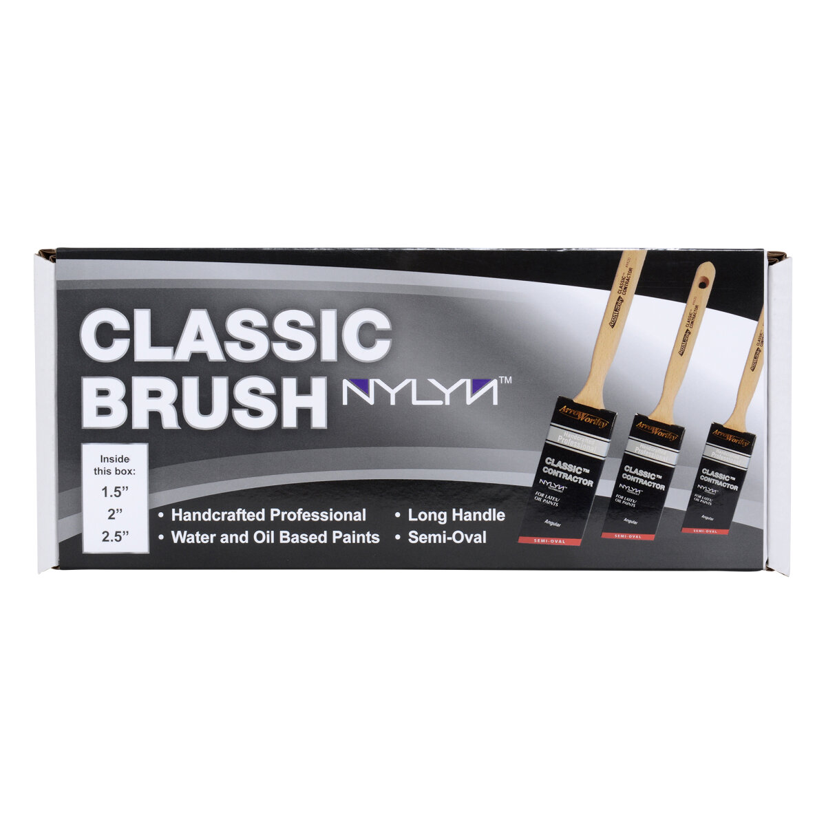 Classic Semi-Oval Angle Long Handle Boxset (Pack of 3)