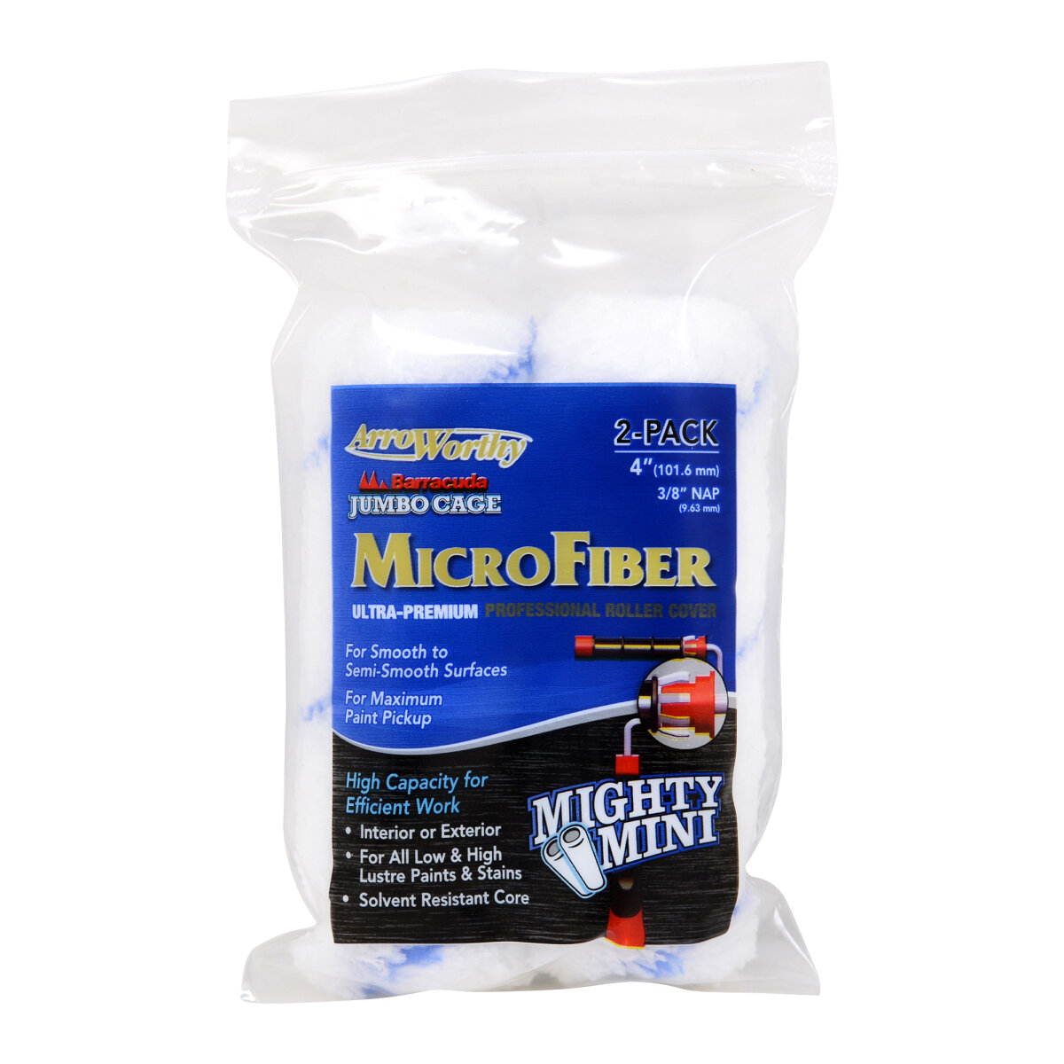Jumbo Cage Microfiber Roller (Pack of 2)