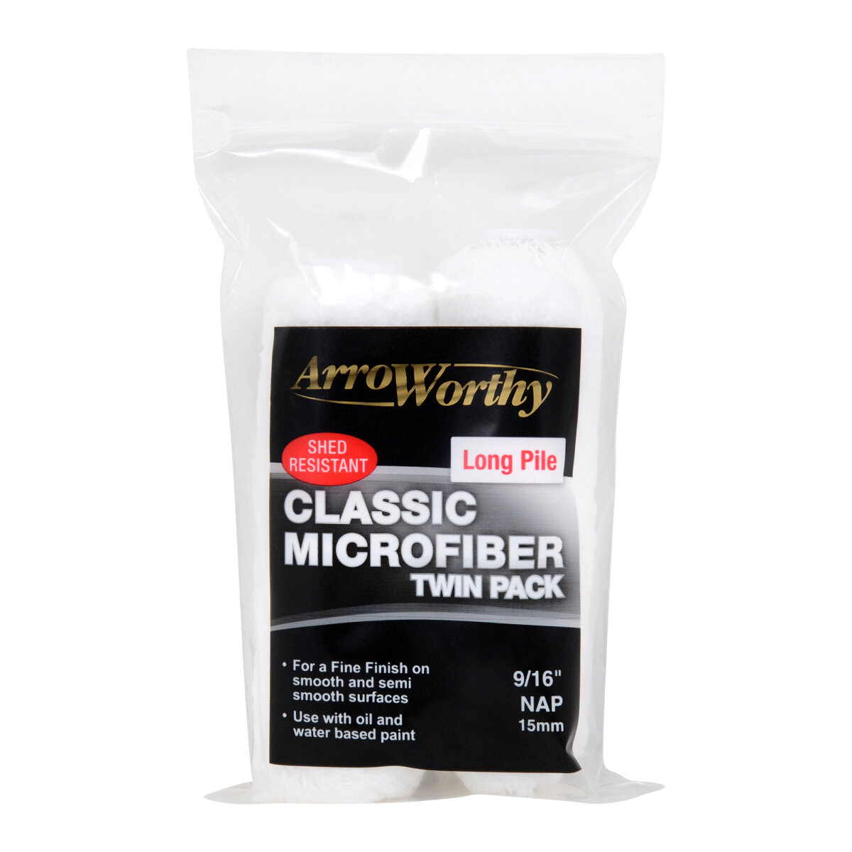 Classic Microfiber Mini Rod Style Long Pile (Pack of 2)