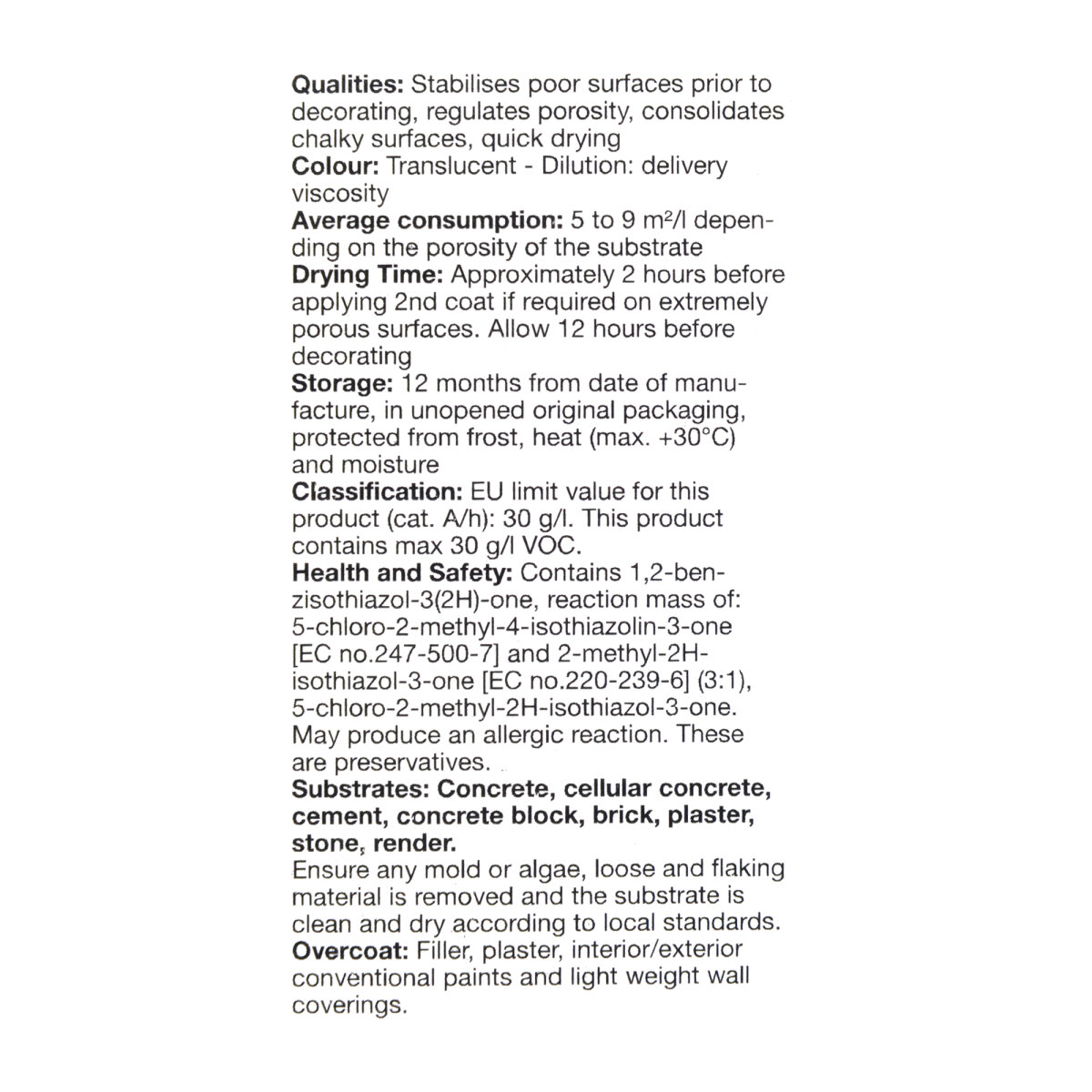 Stabilising Solution