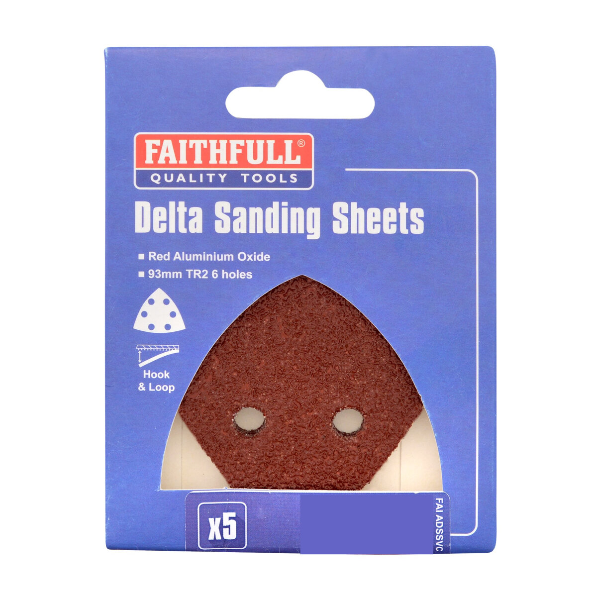 Delta Hook & Loop Sheet TR2 90mm (Pack of 5)
