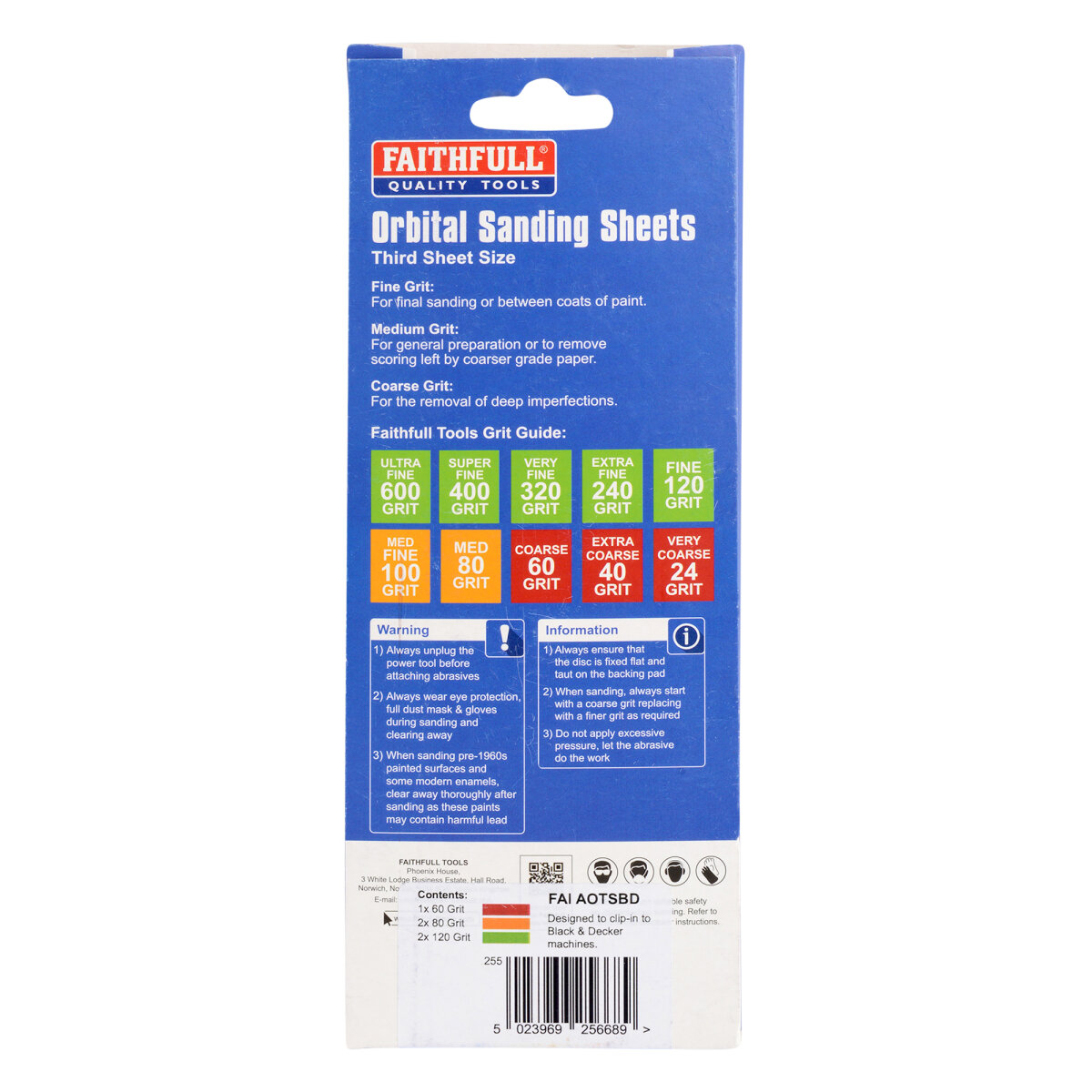 1/3 Black & Decker Holed Sanding Sheets (Pack of 5)