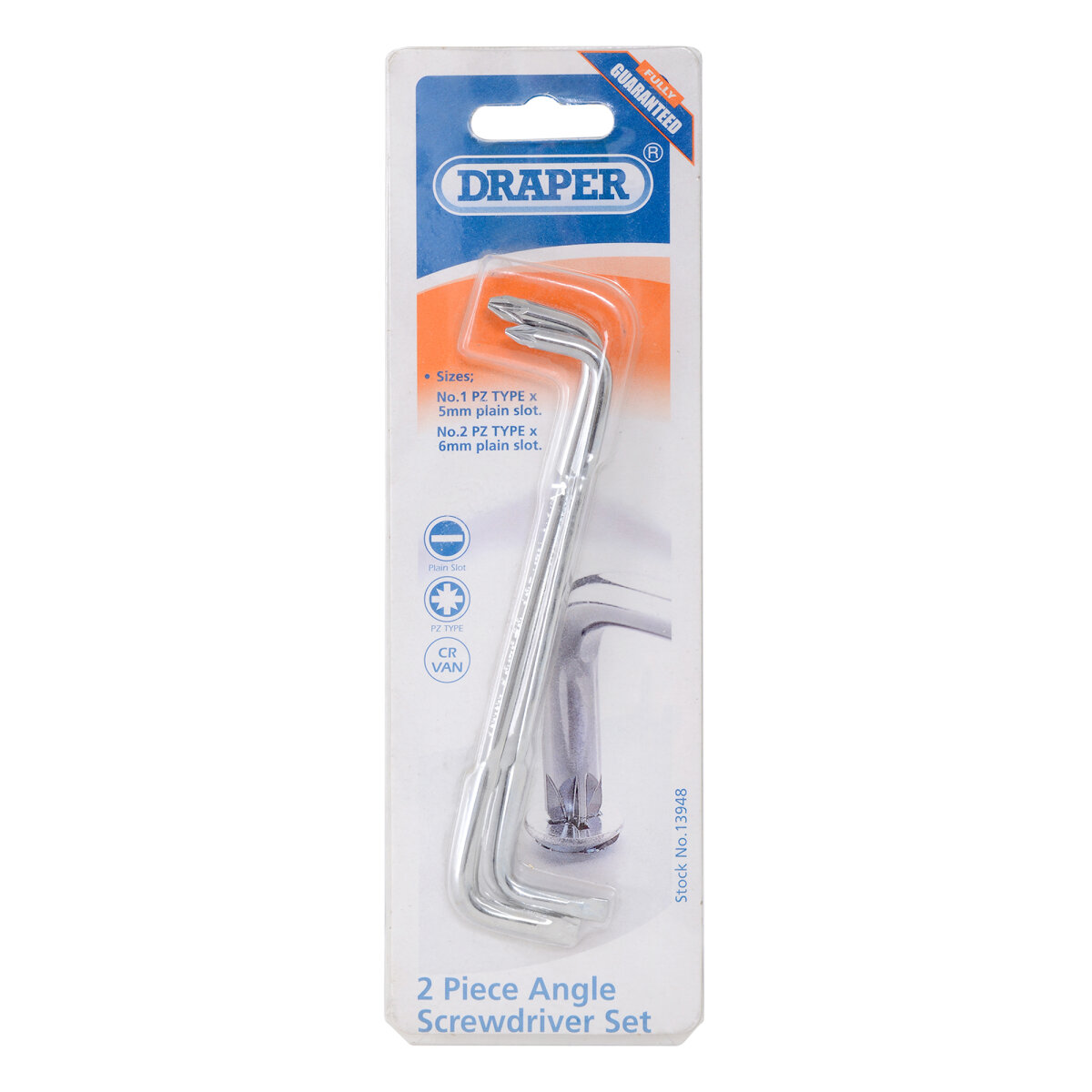 Two Piece Angled Screw Driver Set