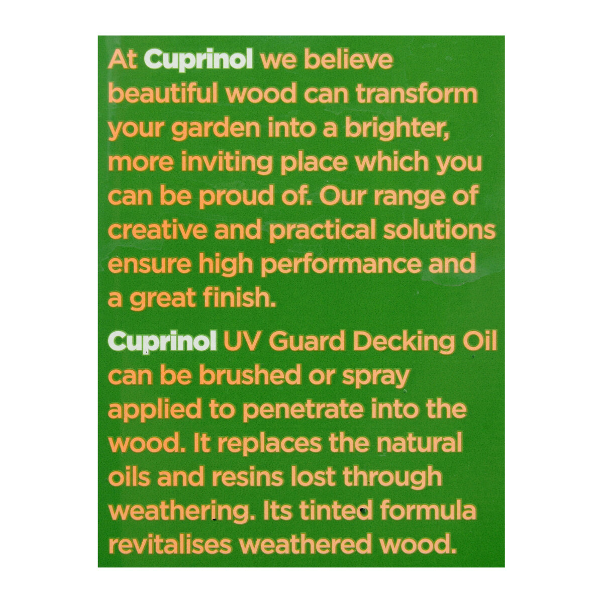 Curpinol UV Guard Decking Oil Panel 4