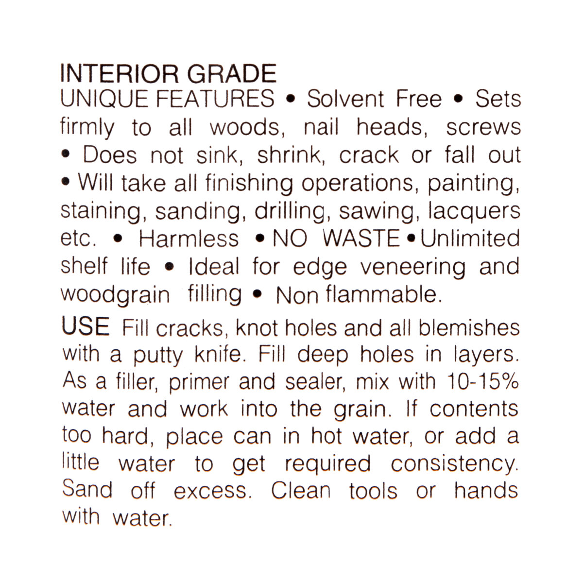 Osmo Wood Filler Back 250G 
