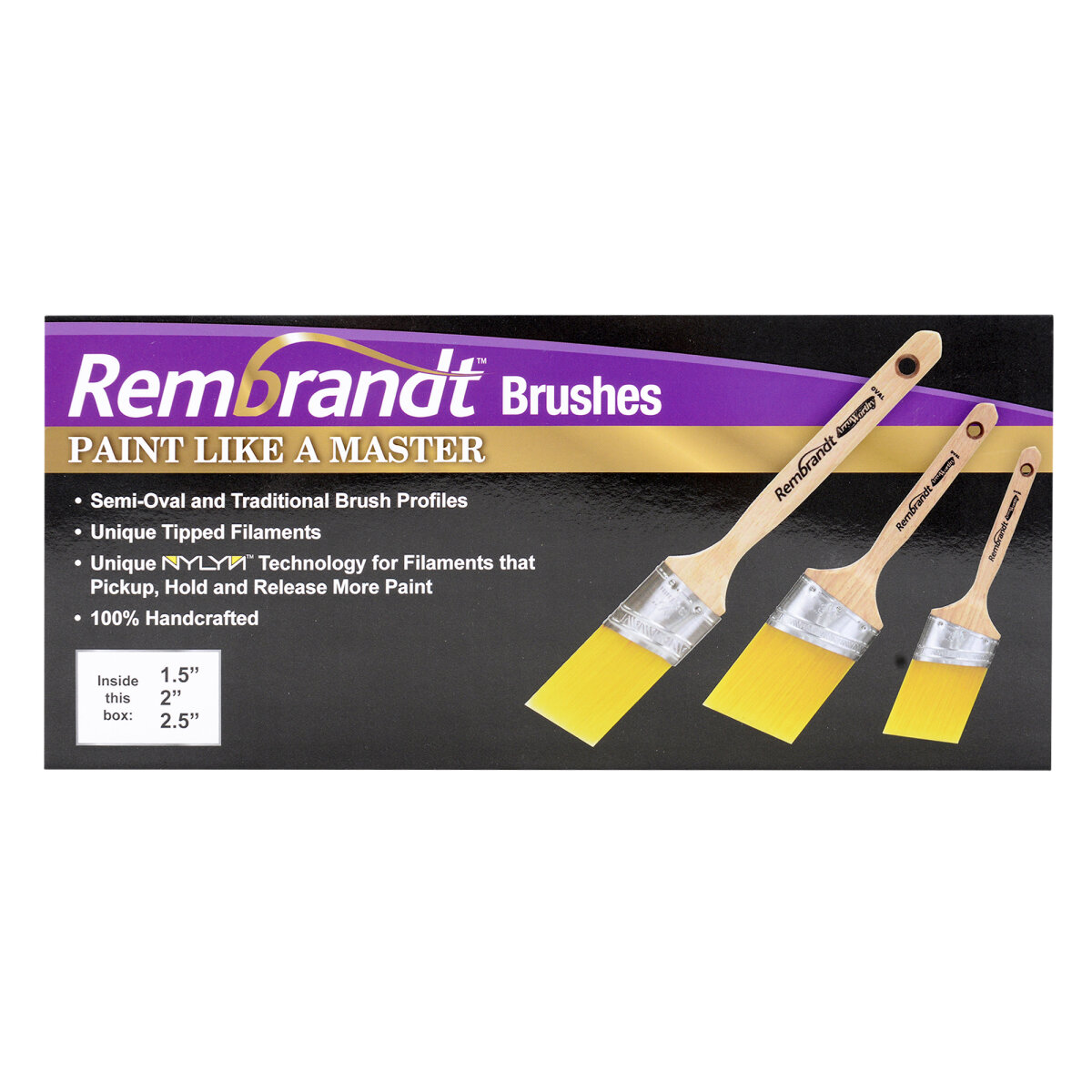 Rembrandt Angled Cut Brush (Pack of 3)