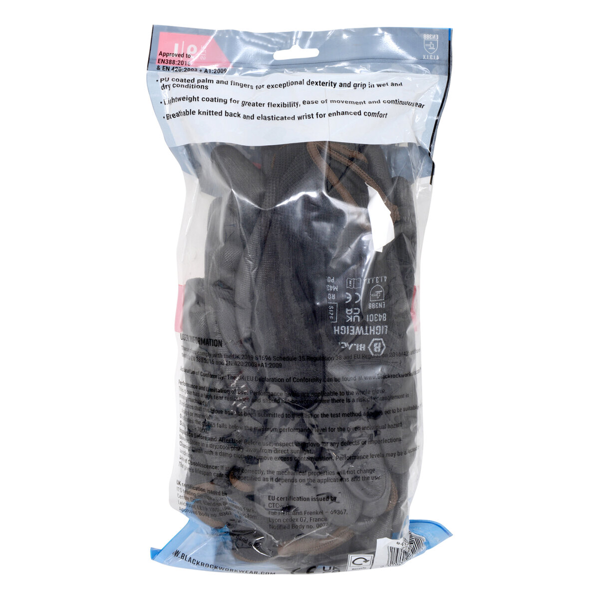 Lightweight PU Gripper Gloves (6 pack) (NL05502217)