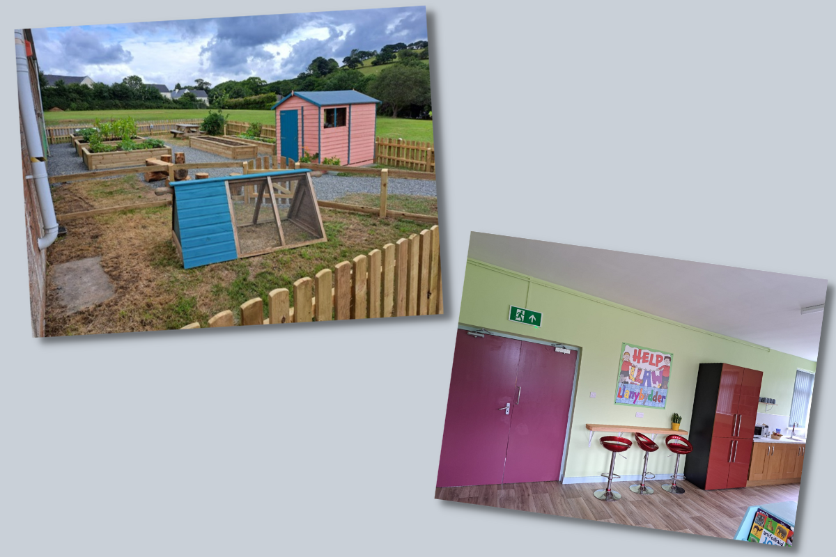 Redecorating Llanybydder Primary School in Wales
