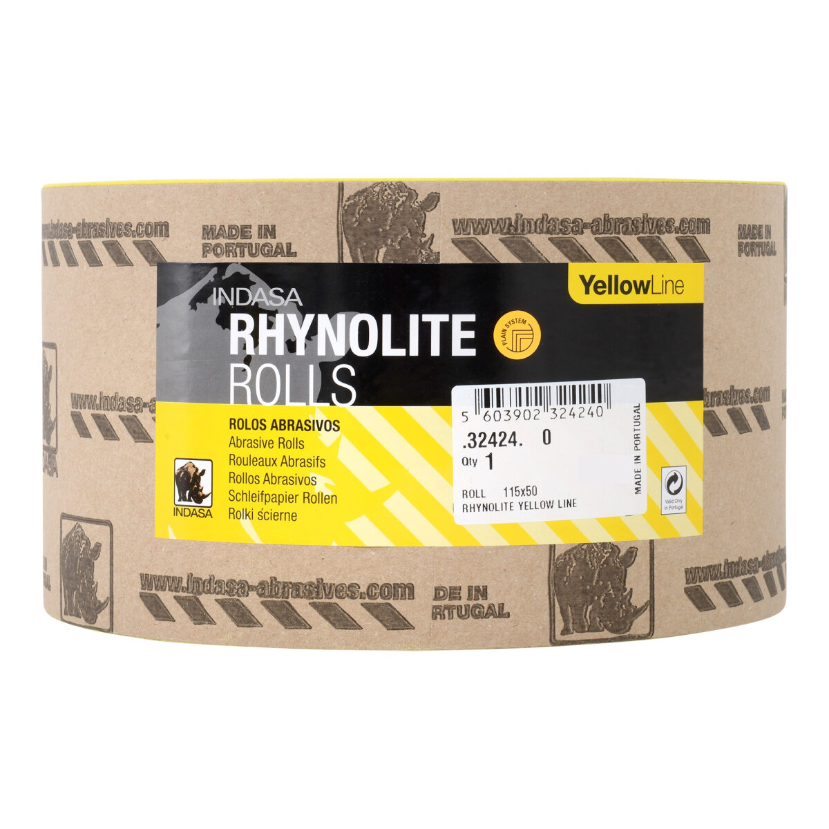 Indasa Rhynolite Yellow Line 115mm x 50m