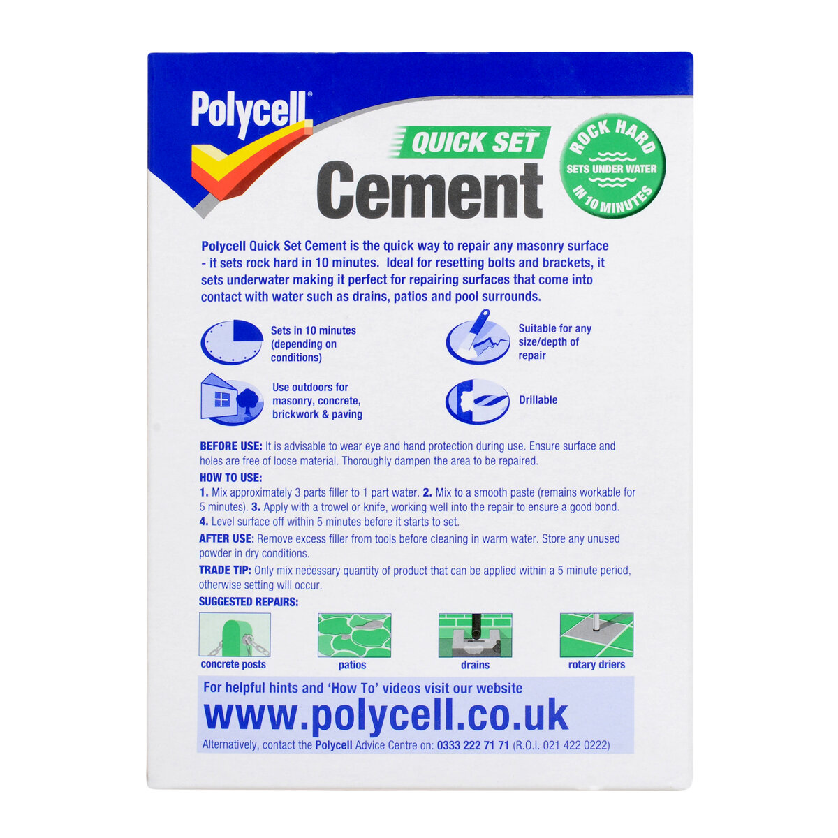 Quick Set Cement Polyfilla