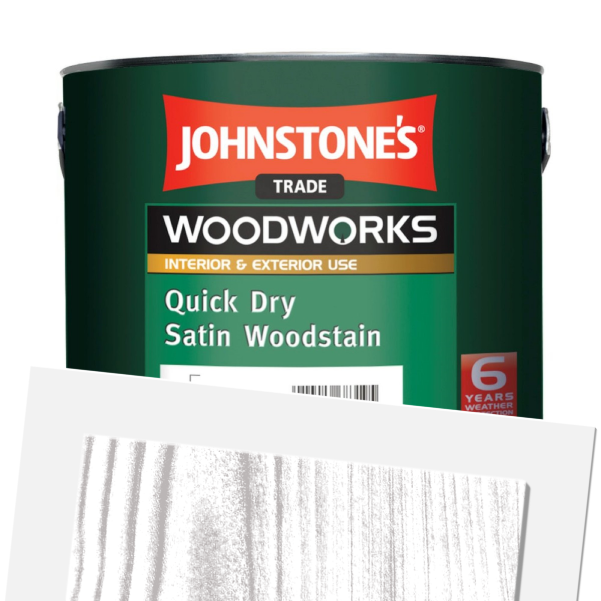 Johnstone's Trade Quick Dry Satin Woodstain 2.5L (PNG)