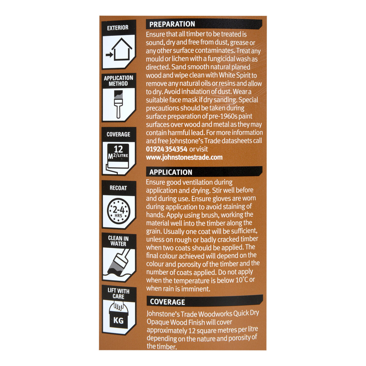 Johnstone's Trade Quick Dry Opaque Wood Finish 5L Panel 1