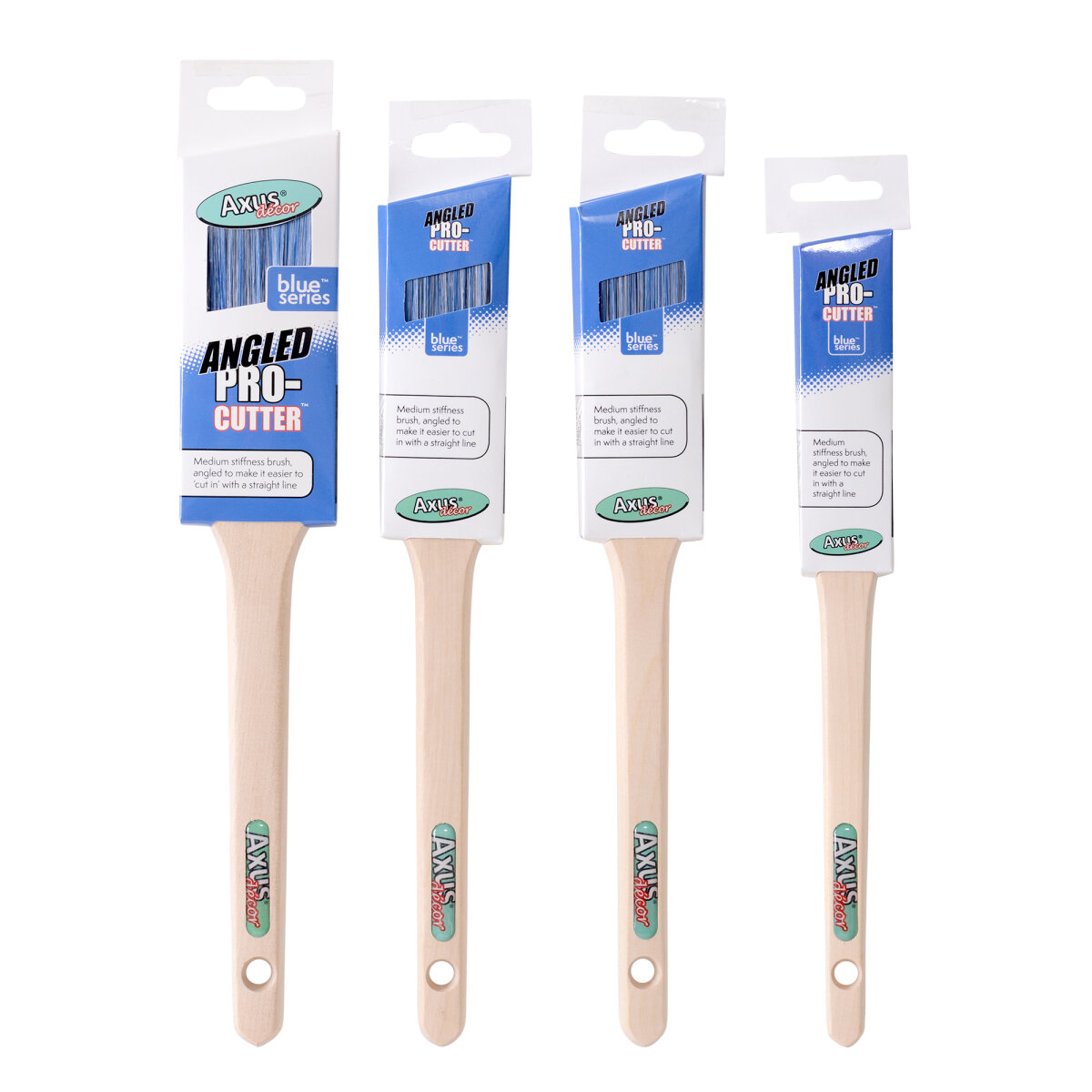 Angled Pro Cutter Brushes (Set of 4)