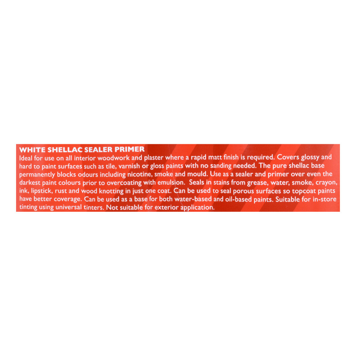 Blockade Shellac Sealer Primer White