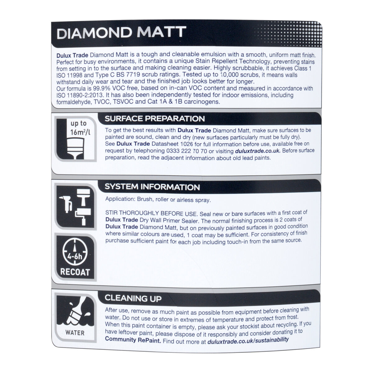 Diamond Matt Pure Brilliant White