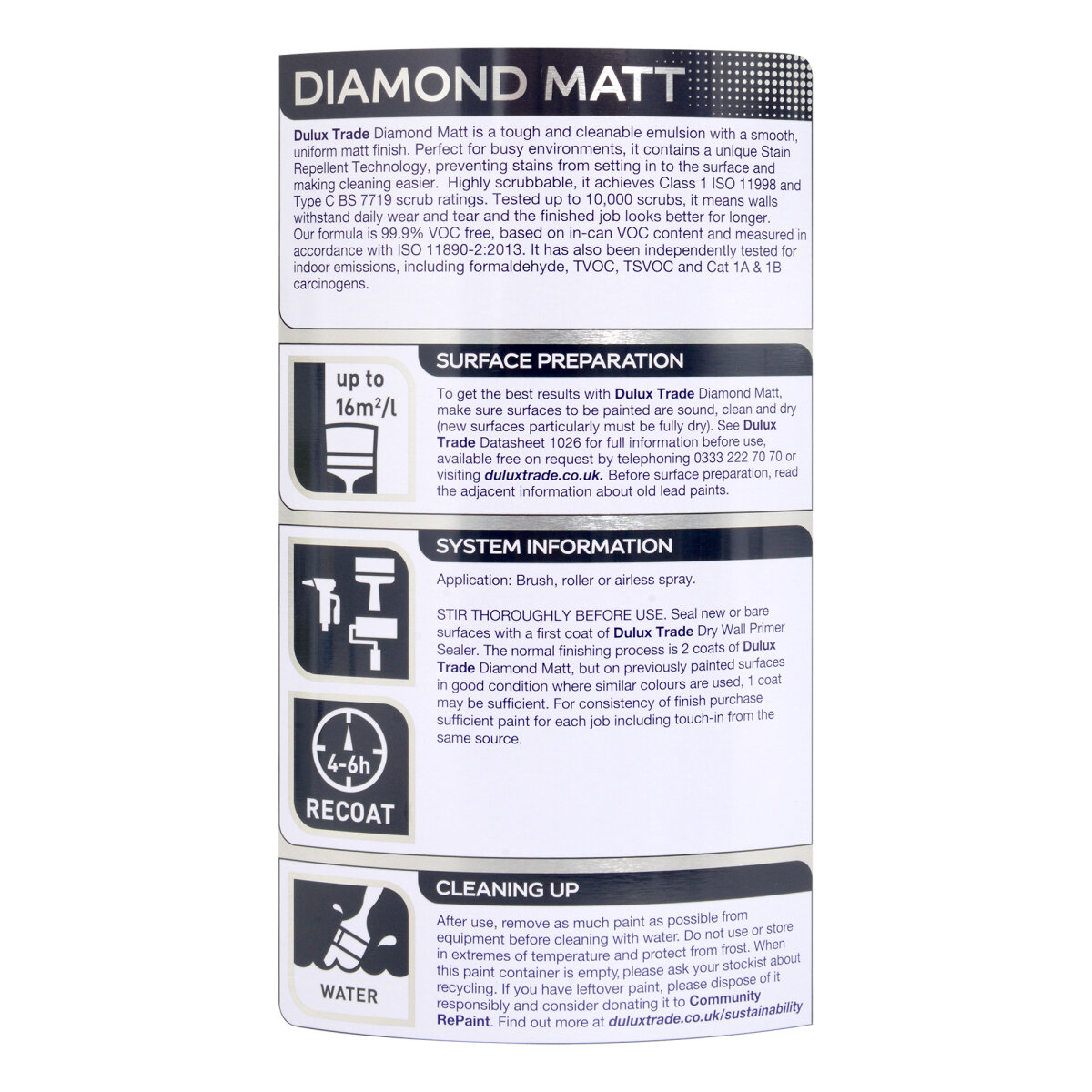 Diamond Matt Pure Brilliant White