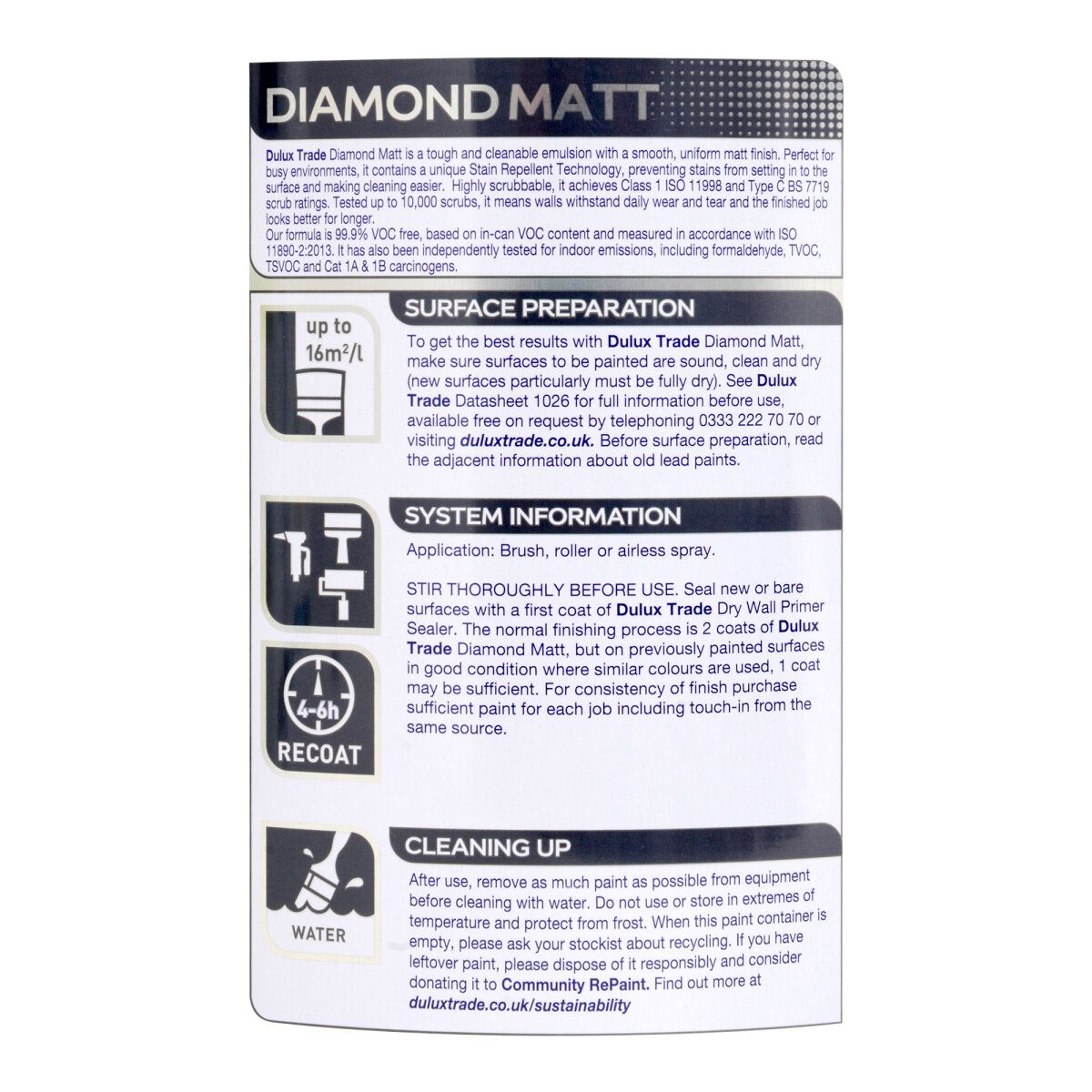 Diamond Matt Pure Brilliant White