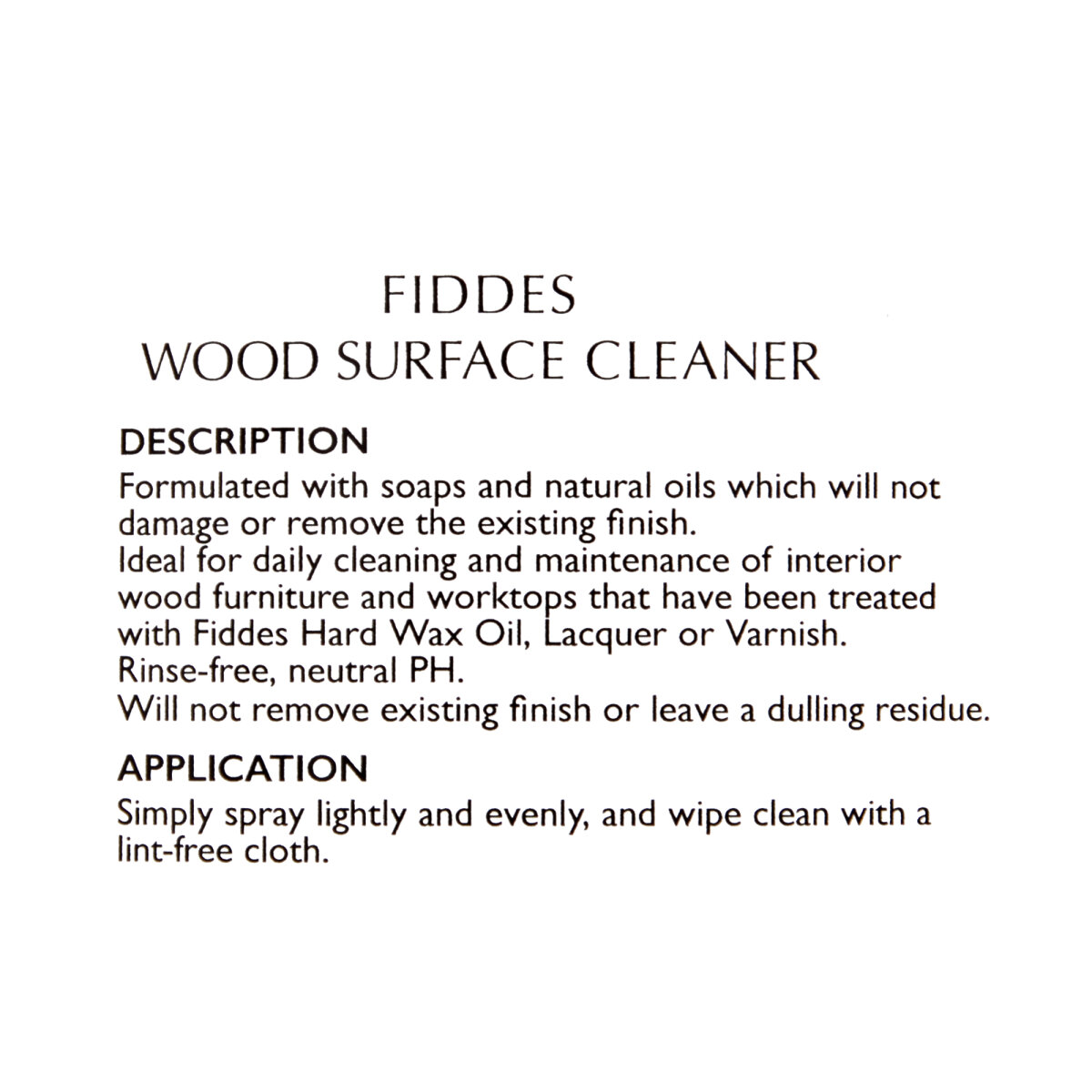 Wood Surface Cleaner Spray