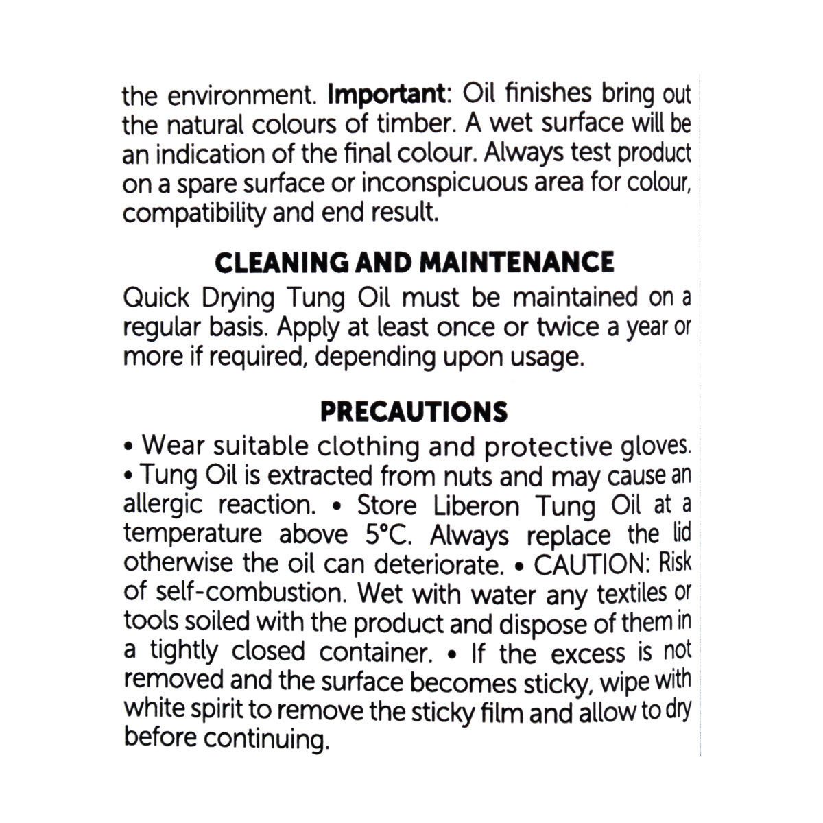 Quick Drying Tung Oil
