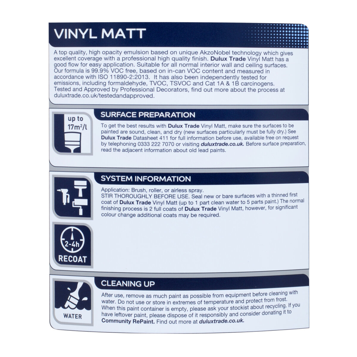 Vinyl Matt Pure Brilliant White