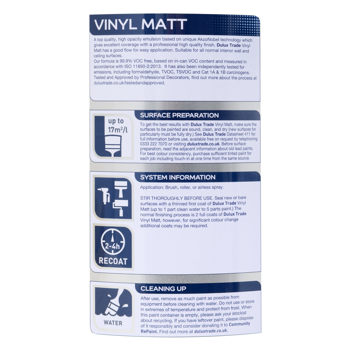 Vinyl Matt Pure Brilliant White