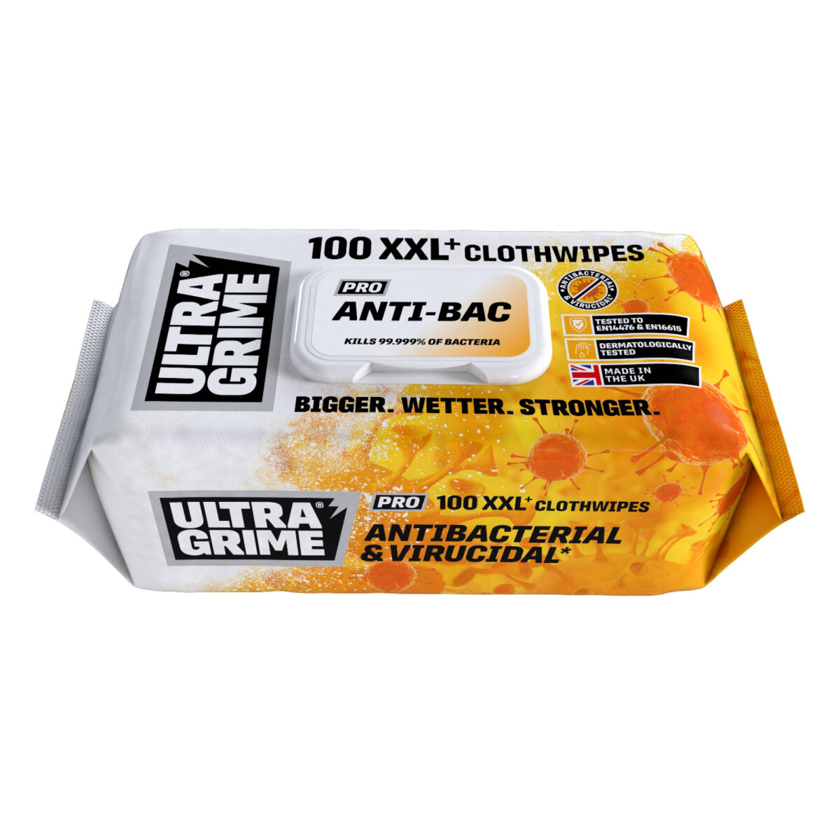 Ultra Grime XXL+ Pro Anti-Bacteria Wipes (Pack of 100)