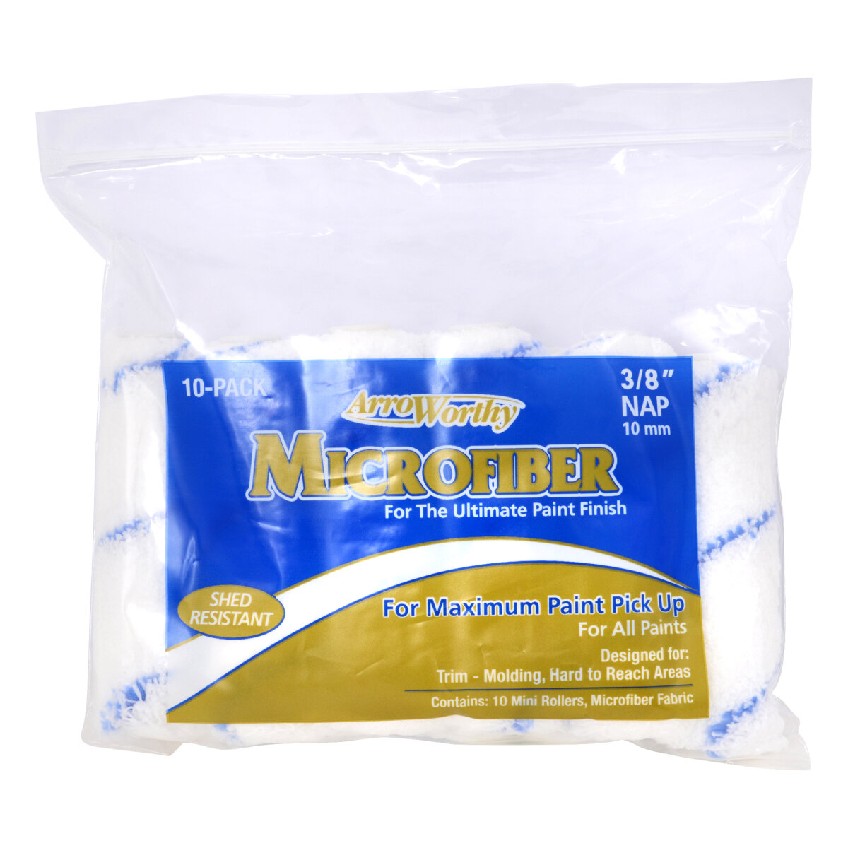 Microfiber Mini Roller Sleeve (Pack of 10)