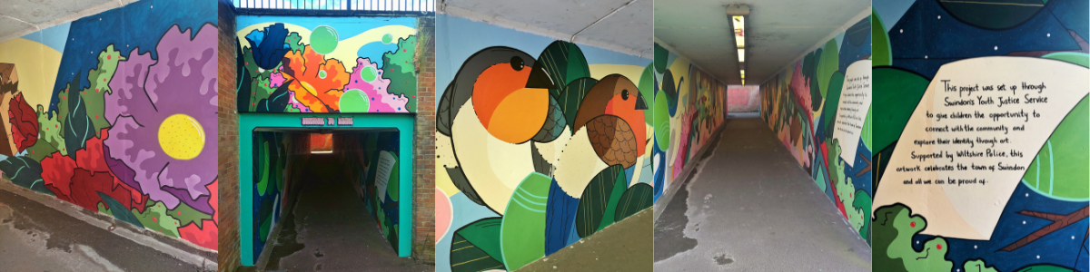 Supporting Swindon Muralist With Covingham Underpass Project
