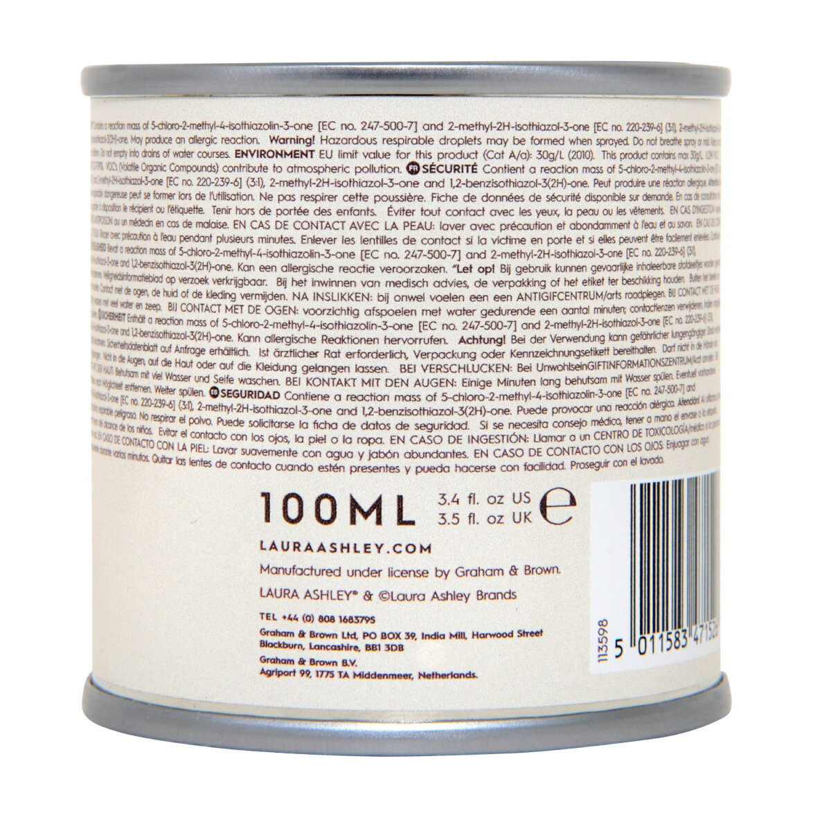 Laura Ashley Matt Emulsion Back 100ML