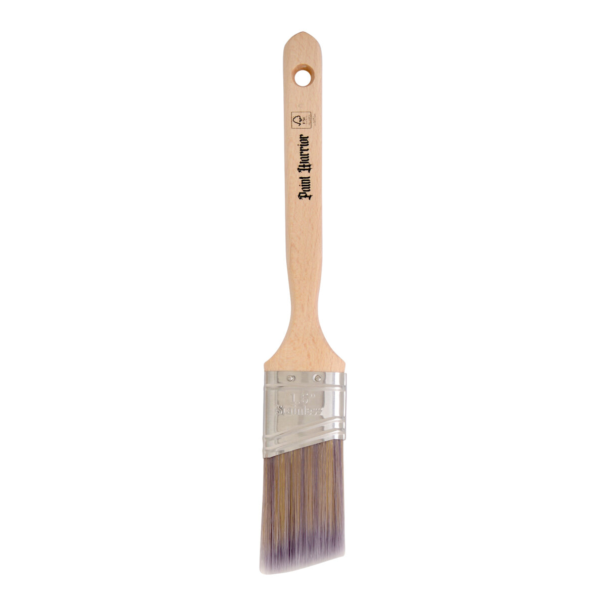 Paint Warrior Oval Angled Long Handle Brush 1.5" Image 2