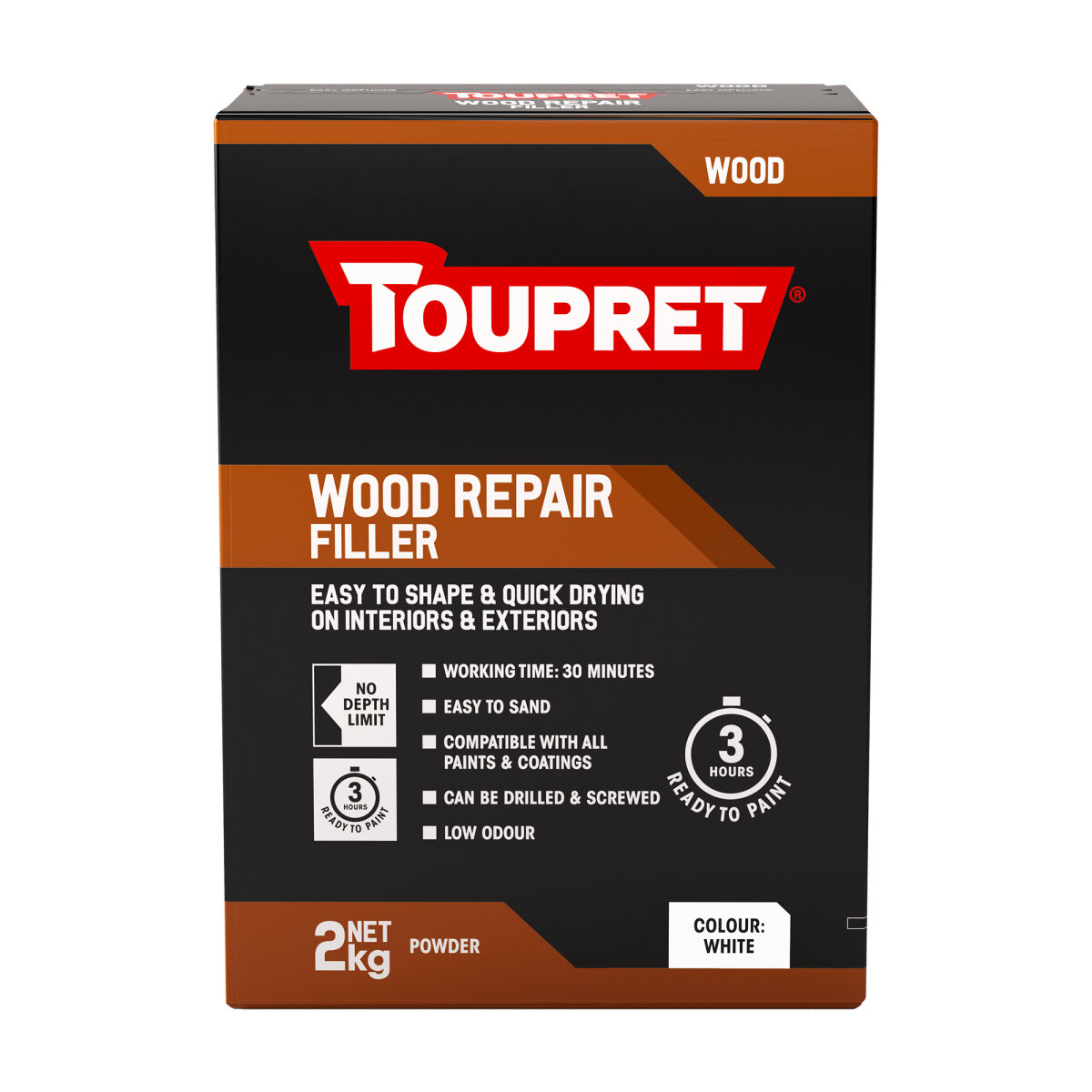 Toupret Wood Repair Filler White 2KG (NC922712H)