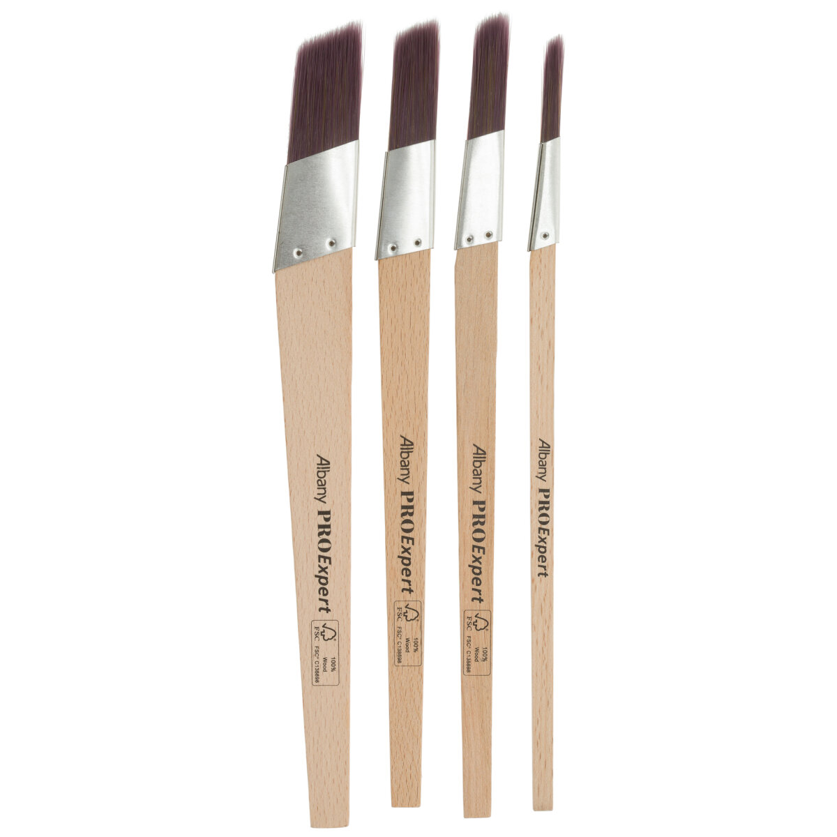Pro-Expert Angled Fitch Brush Set (Pack of 4) (JA02197005)