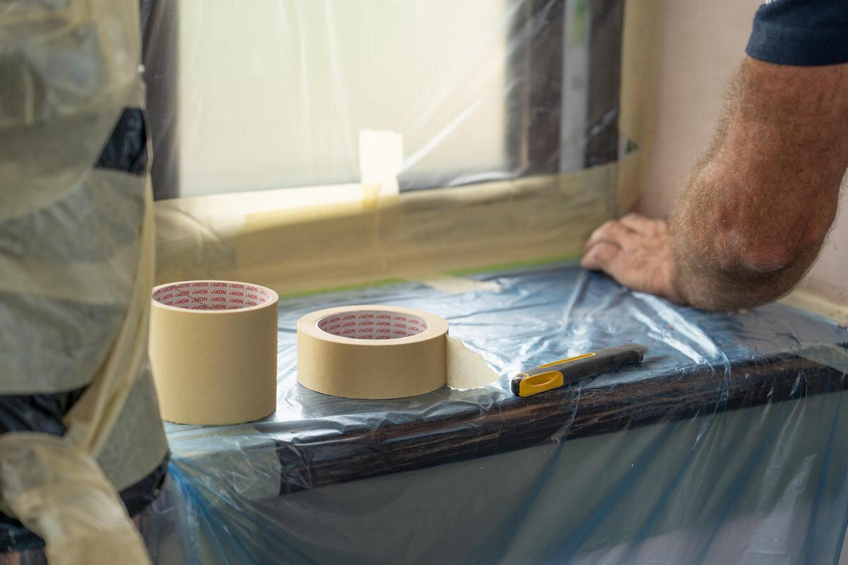 Masking Up Before Spray Painting