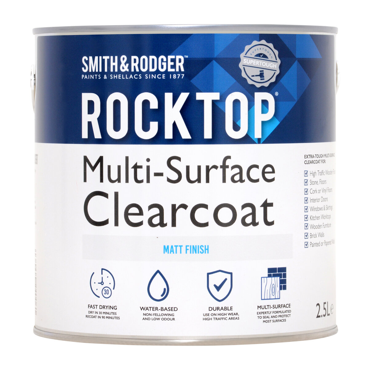 Rocktop Multi-Surface Clearcoat Matt 2.5L (BN50912510J)