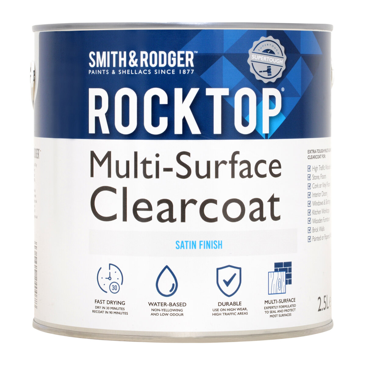 Rocktop Multi-Surface Clearcoat Satin 2.5L (BN50912515J)