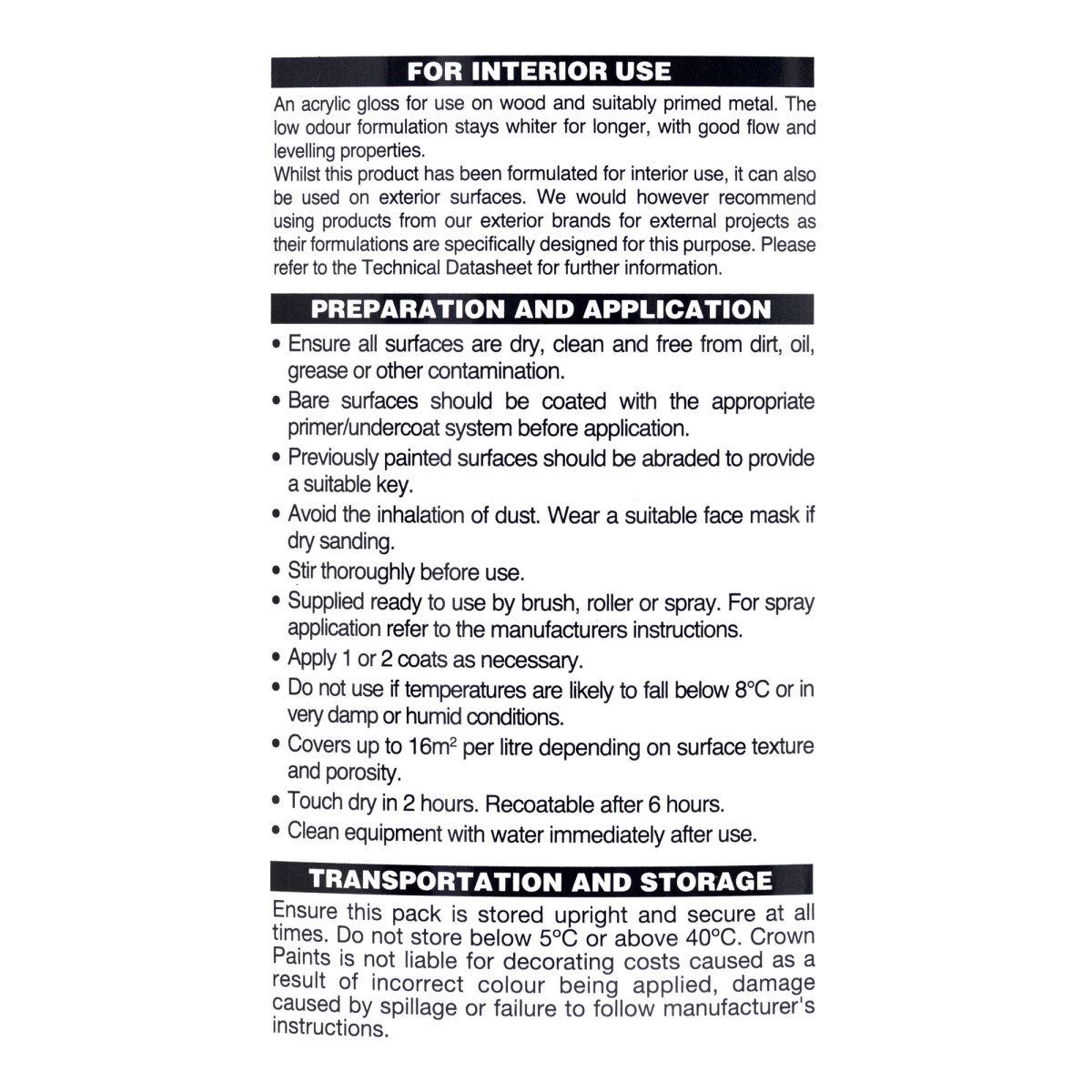 Acrylic Gloss Brilliant White 2.5L (AV2001701J)